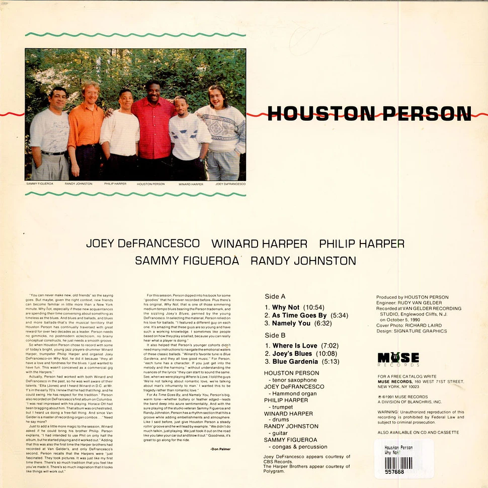 Houston Person - Why Not!