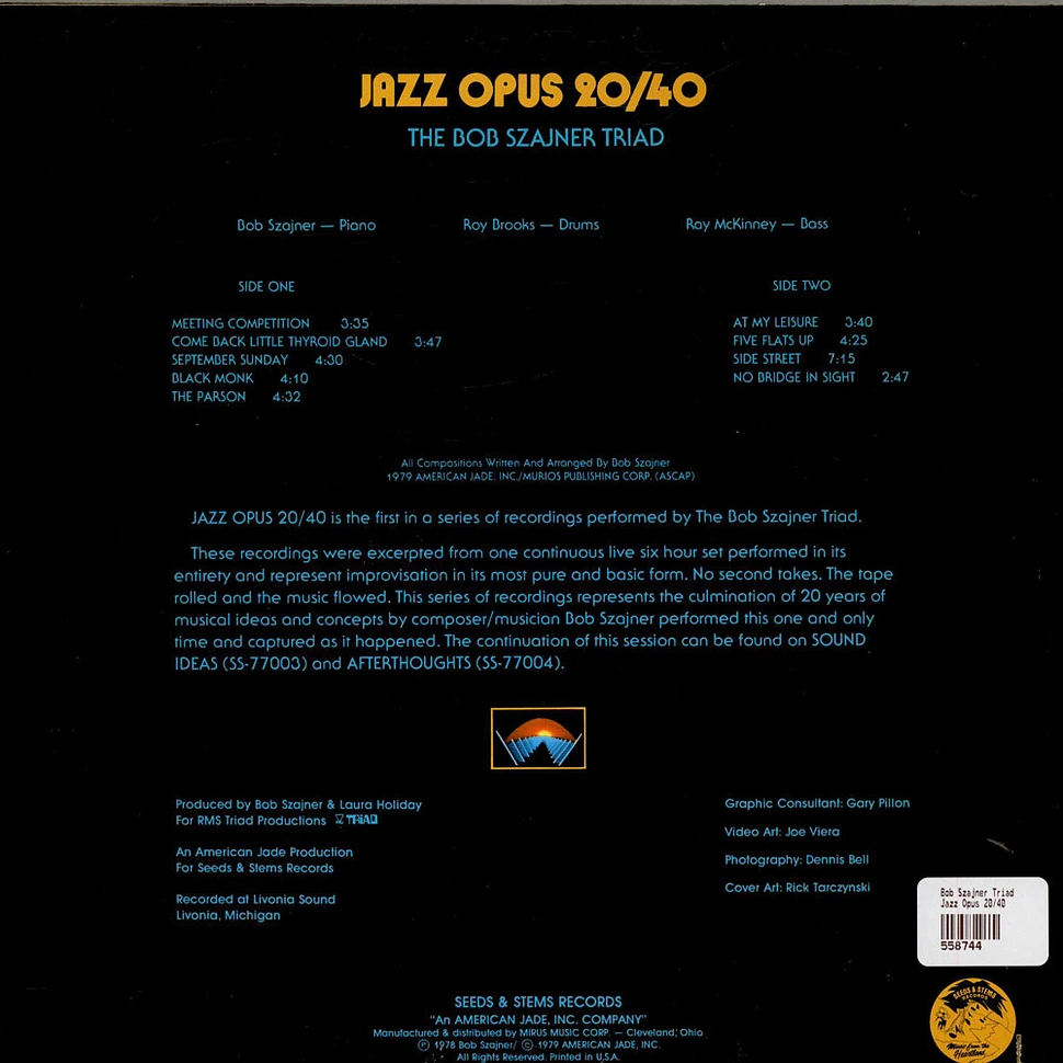 Bob Szajner Triad - Jazz Opus 20/40