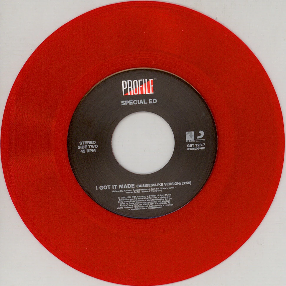 Special Ed - I Got It Made Red Vinyl Edition