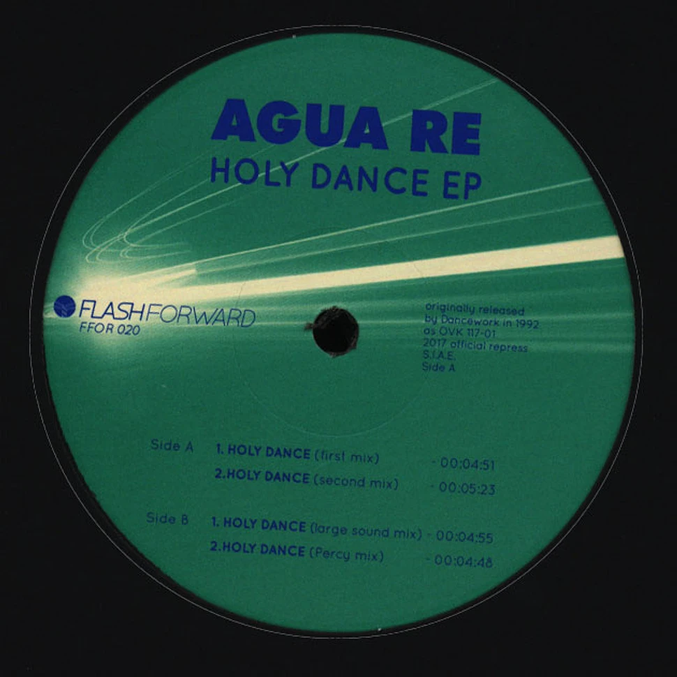 Agua Re - Holy Dance Black Vinyl Version