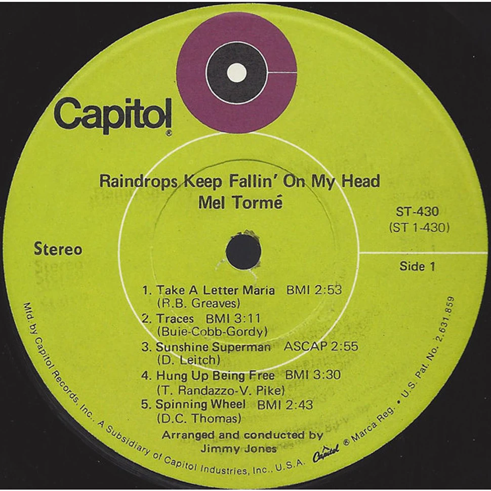Mel Tormé - Raindrops Keep Fallin' On My Head