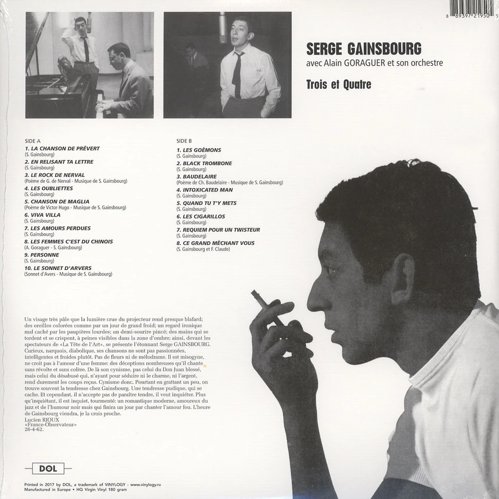 Serge Gainsbourg - Trois Et Quatre Gatefold Sleeve Edition