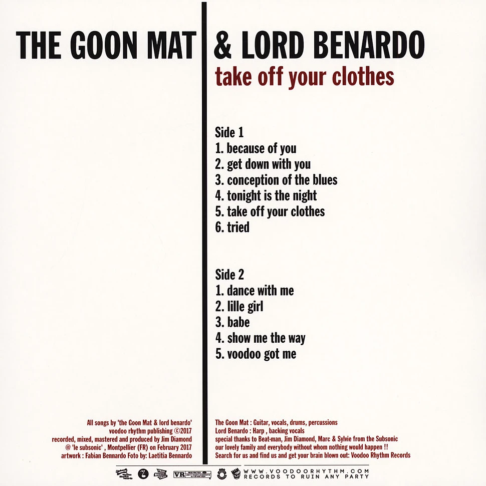 Goon Mat And Lord Benardo, The - Take Off Your Clothes