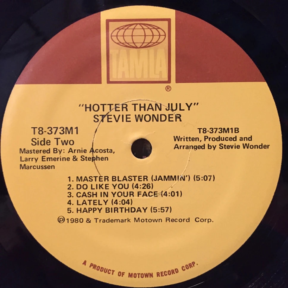 oisStevie Wonder - Hotter Than July