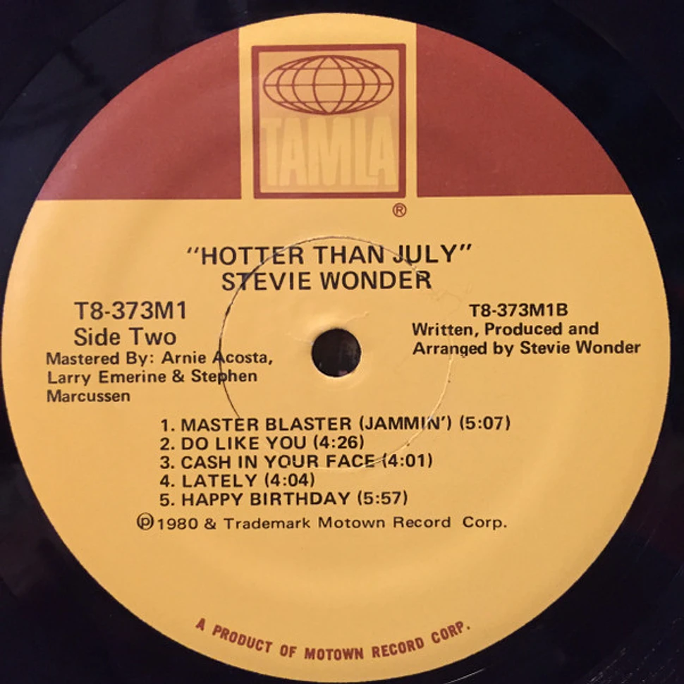 Stevie Wonder - Hotter Than July