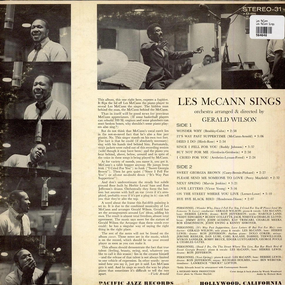 Les McCann - Les McCann Sings