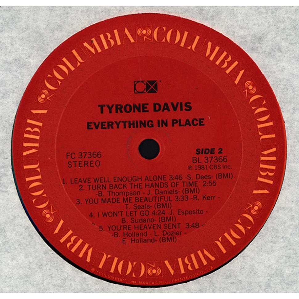 Tyrone Davis - Everything In Place