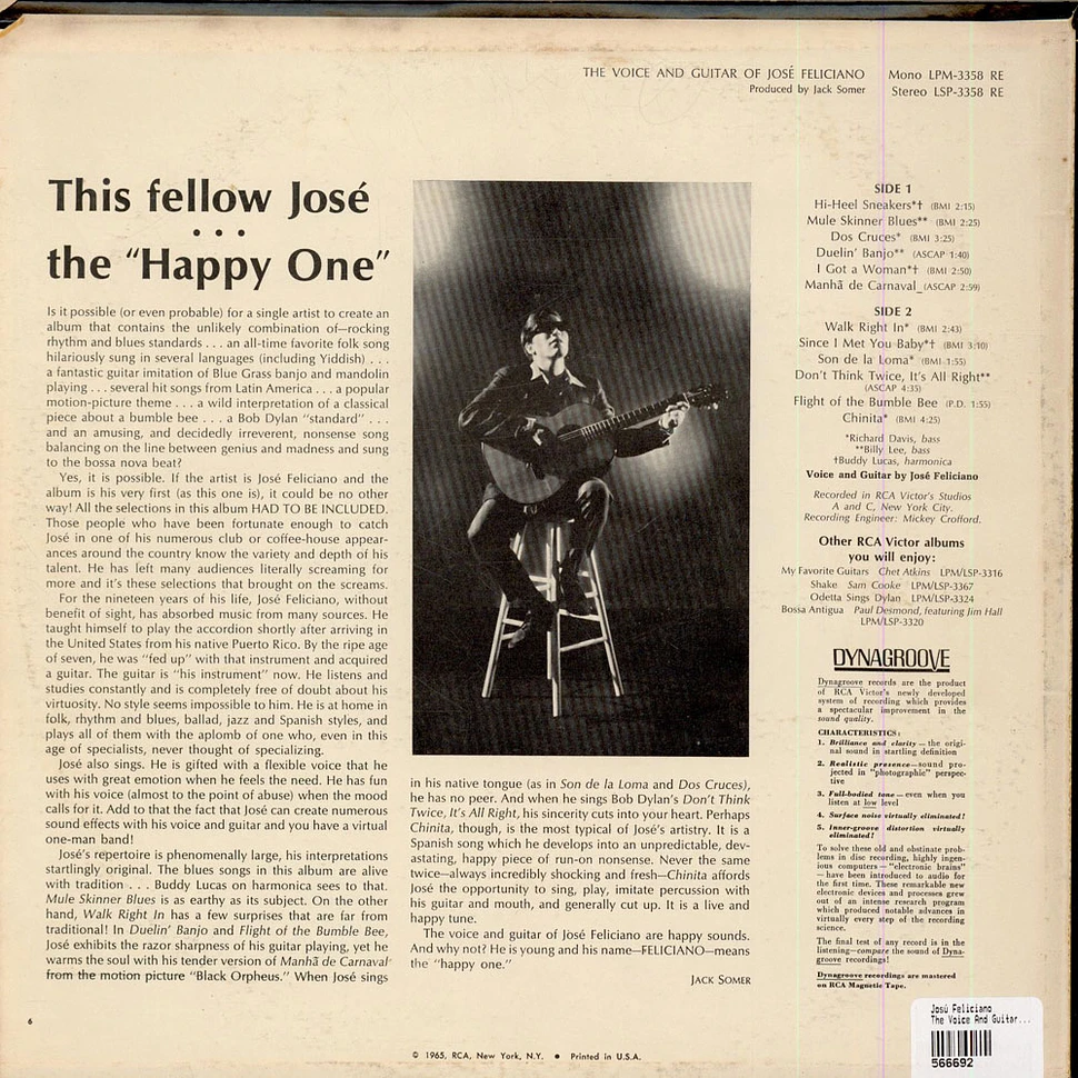 José Feliciano - The Voice And Guitar Of José Feliciano