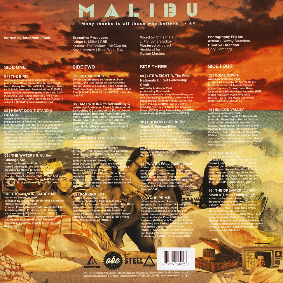 Anderson .Paak - Malibu Purple Vinyl Edition