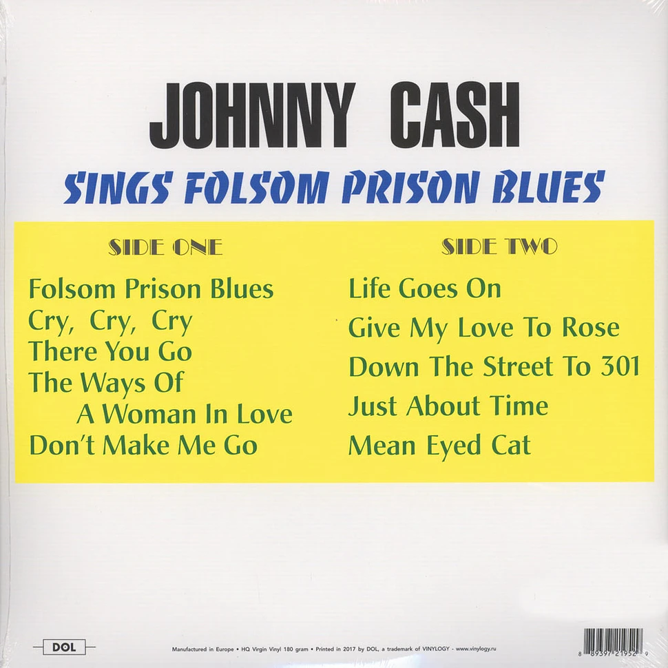 Johnny Cash - Johnny Cash Sings Folsom Prison Blues Gatefold Sleeve Edition