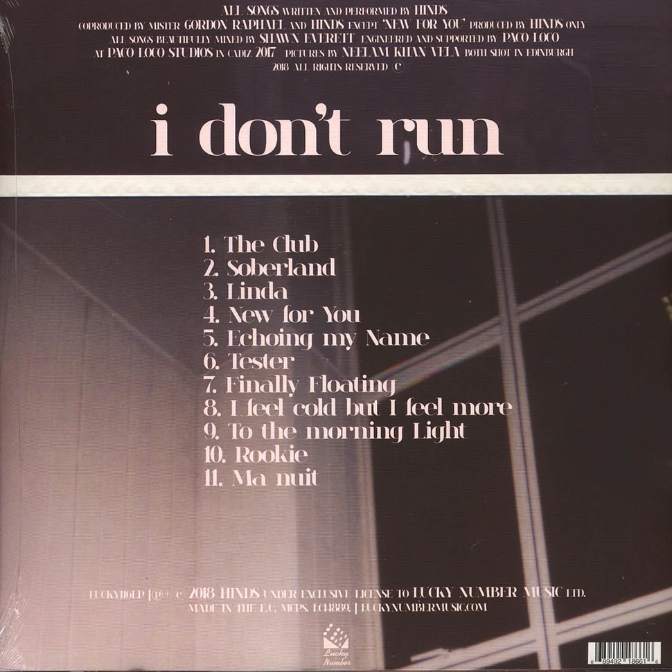 Hinds - I Don't Run Black Vinyl Edition