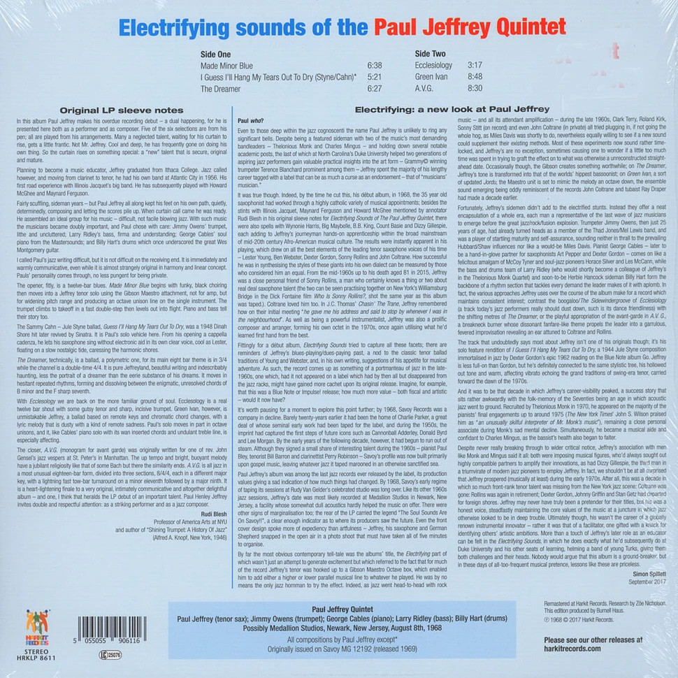 Paul Jeffrey Quintet - Electrifying Sounds Of The Paul Jeffrey Quintet