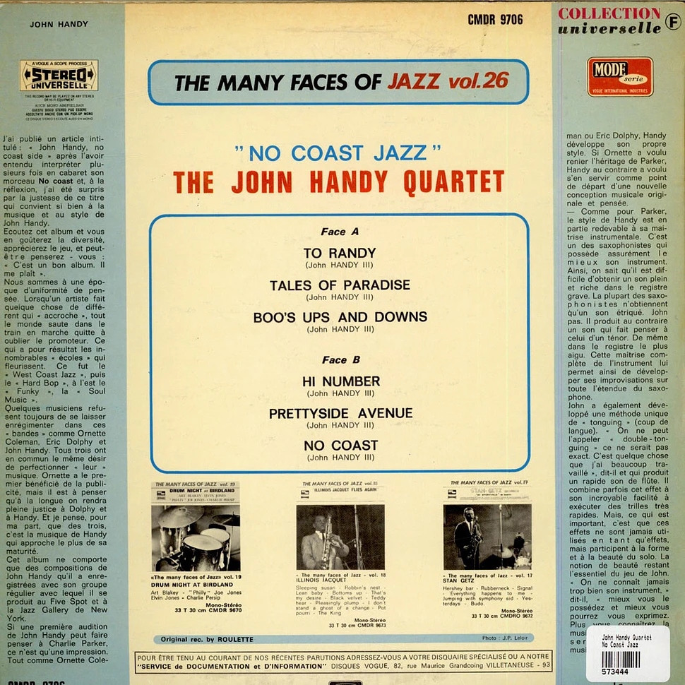 John Handy Quartet - No Coast Jazz