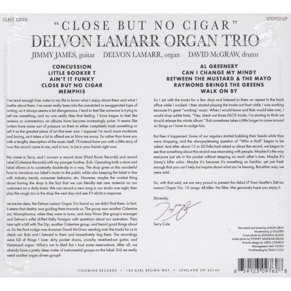 Delvon Lamarr Organ Trio - Close But No Cigar