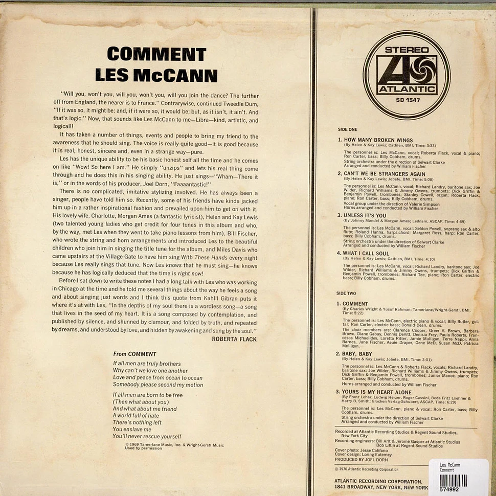 Les McCann - Comment