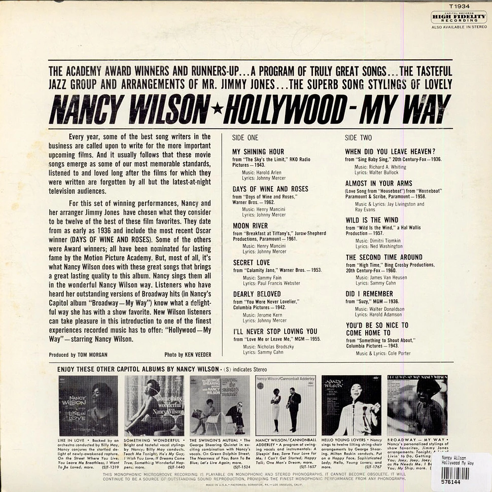 Nancy Wilson - Hollywood My Way