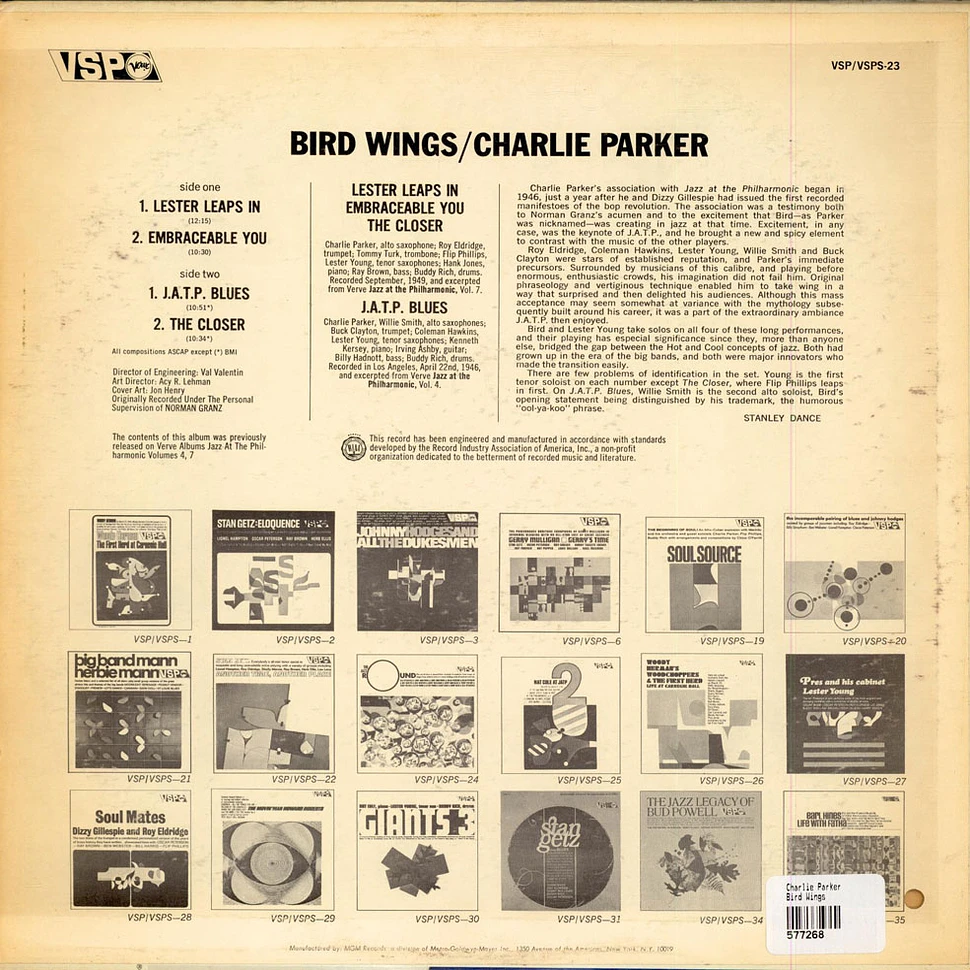 Charlie Parker - Bird Wings