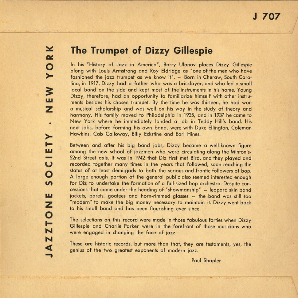 Dizzy Gillespie - The Trumpet Of Dizzy Gillespie