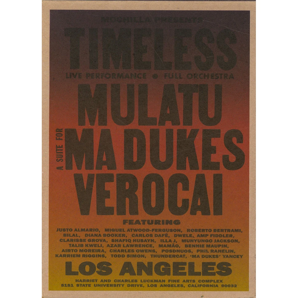 Mulatu Astatke / Miguel Atwood-Ferguson / Arthur Verocai - Mochilla Presents Timeless : Mulatu / A Suite For Ma Dukes / Verocai