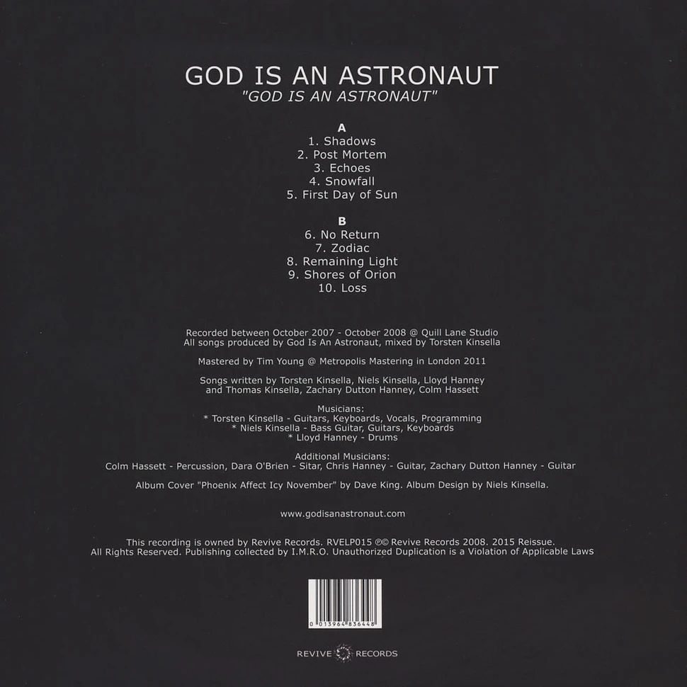 God Is An Astronaut - God Is An Astronaut Clear Vinyl Edition