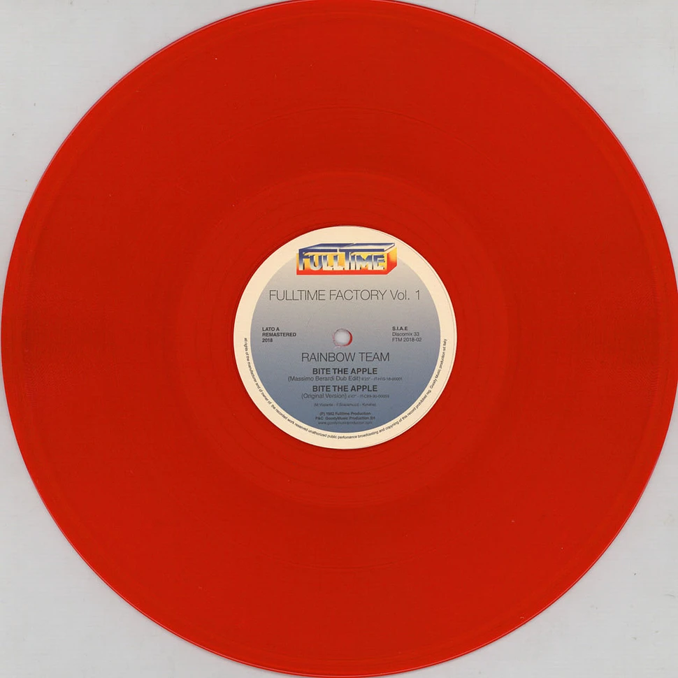 Rainbowteam / Selection - Fulltime Factory Volume 1 Transparent Red Vinyl Edition