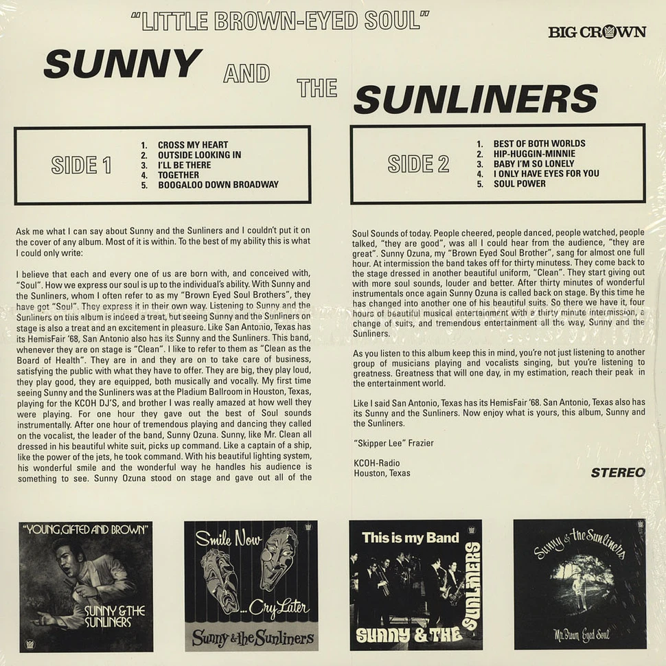 Sunny & The Sunliners - Little Brown Eyed Soul