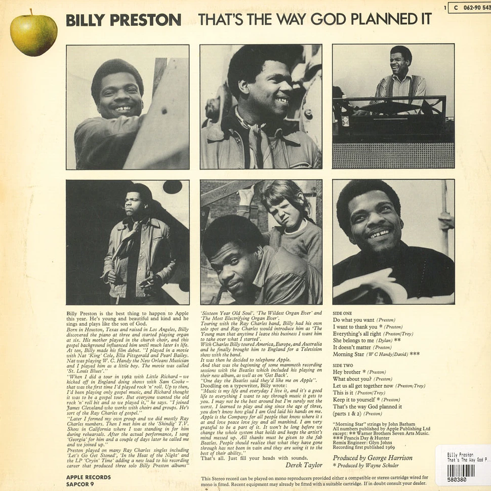 Billy Preston - That's The Way God Planned It