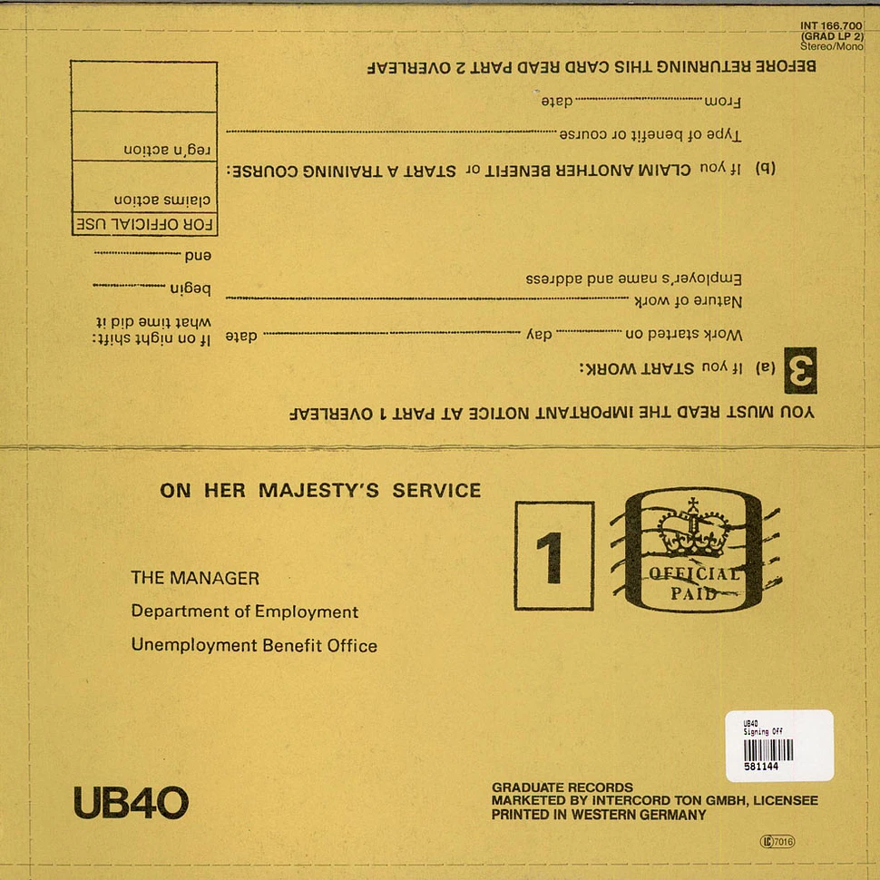 UB40 - Signing Off