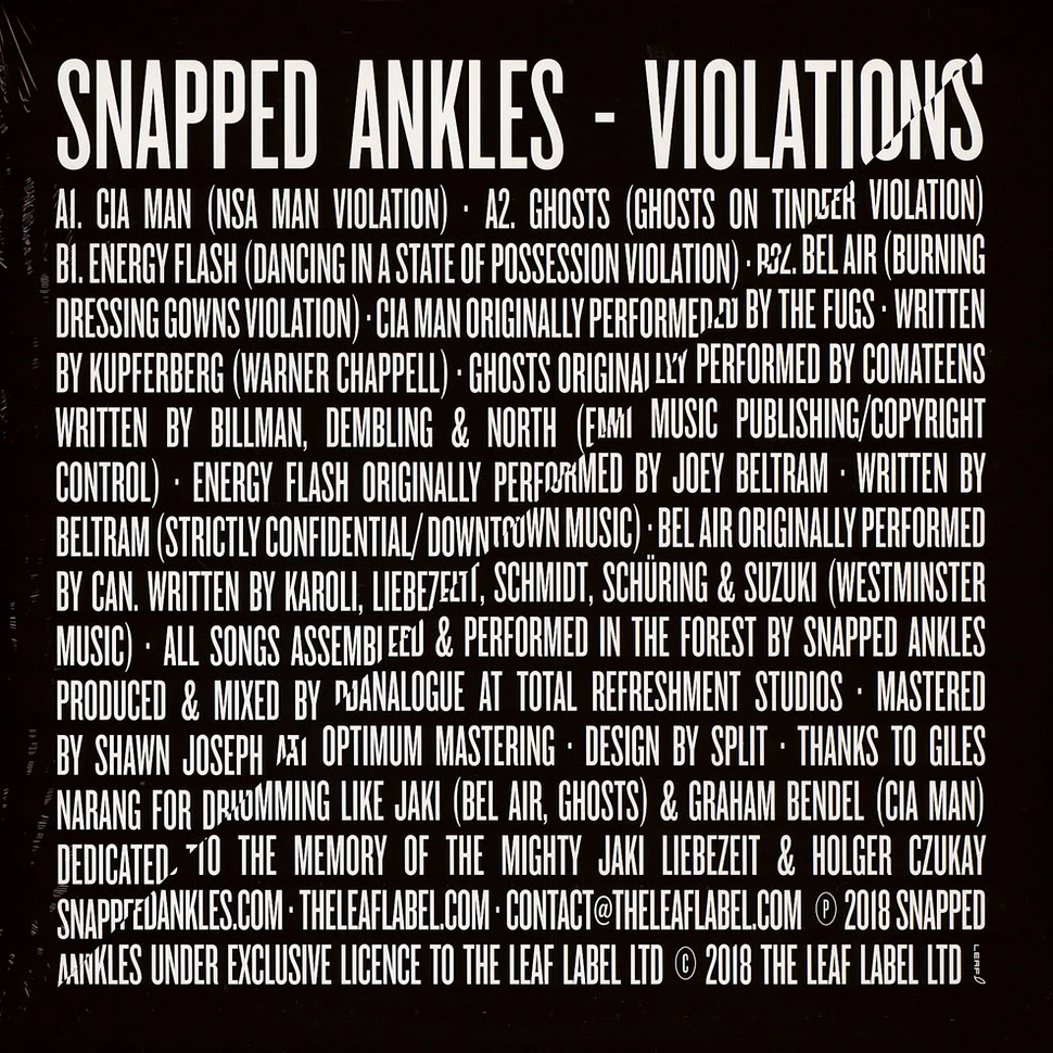 Snapped Ankles - Violations EP