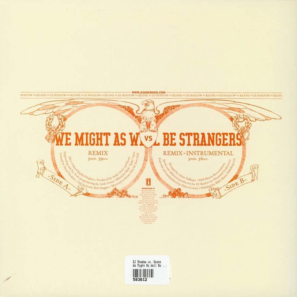 DJ Shadow vs. Keane - We Might As Well Be Strangers