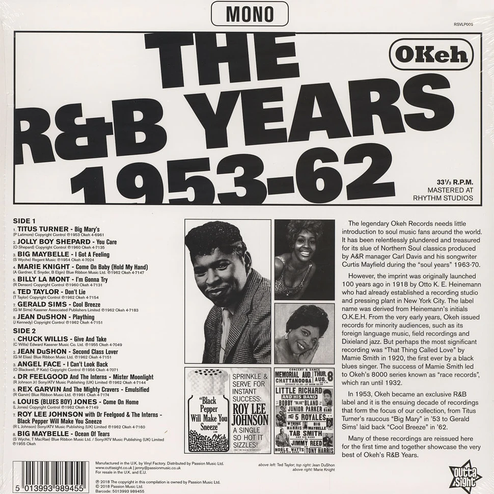 V.A. - OKeh - The R&B Years 1953-62