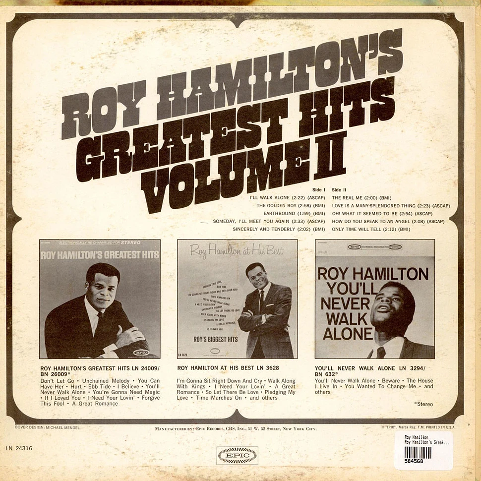 Roy Hamilton - Roy Hamilton's Greatest Hits Volume II