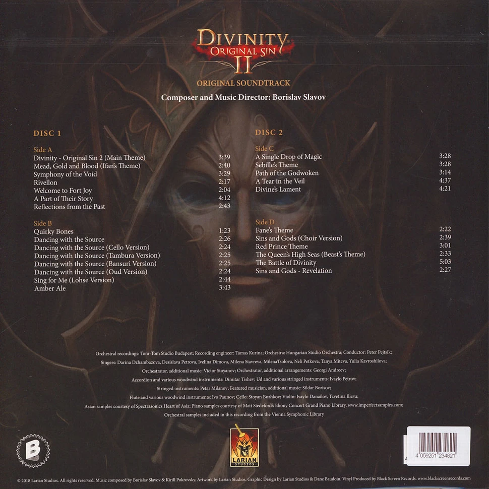 Borislav Slavov - OST Divinity: Original Sin 2 Red/Black Vinyl Edition