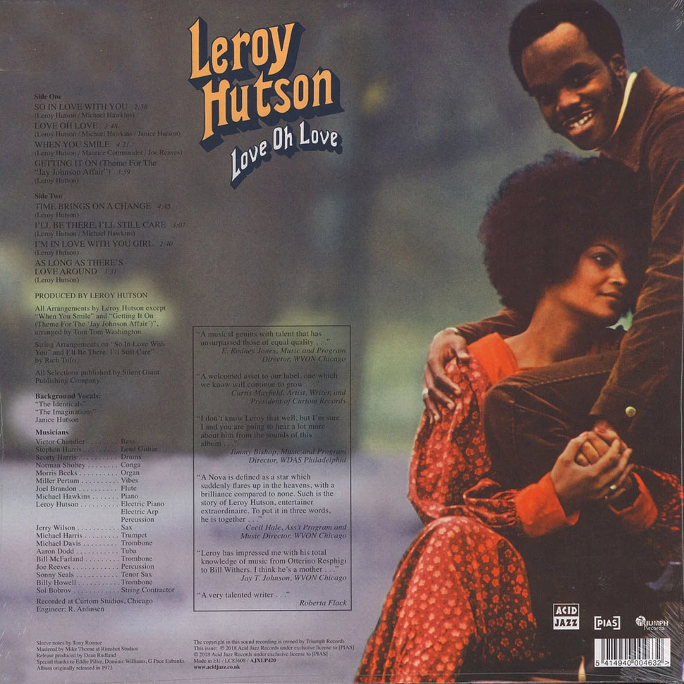 Leroy Hutson - Love Oh Love