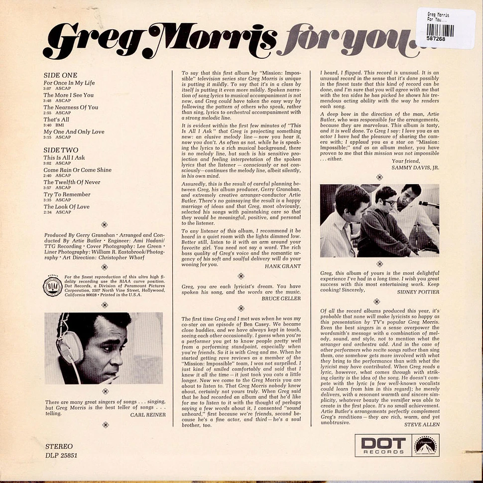 Greg Morris - For You...