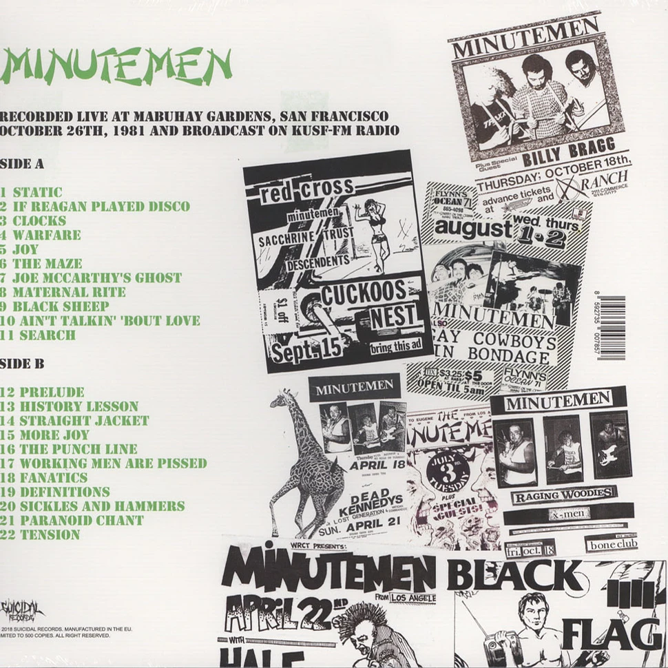 Minutemen - Sickles And Hammers: The Lost 1981 Mabuhay Broadcast