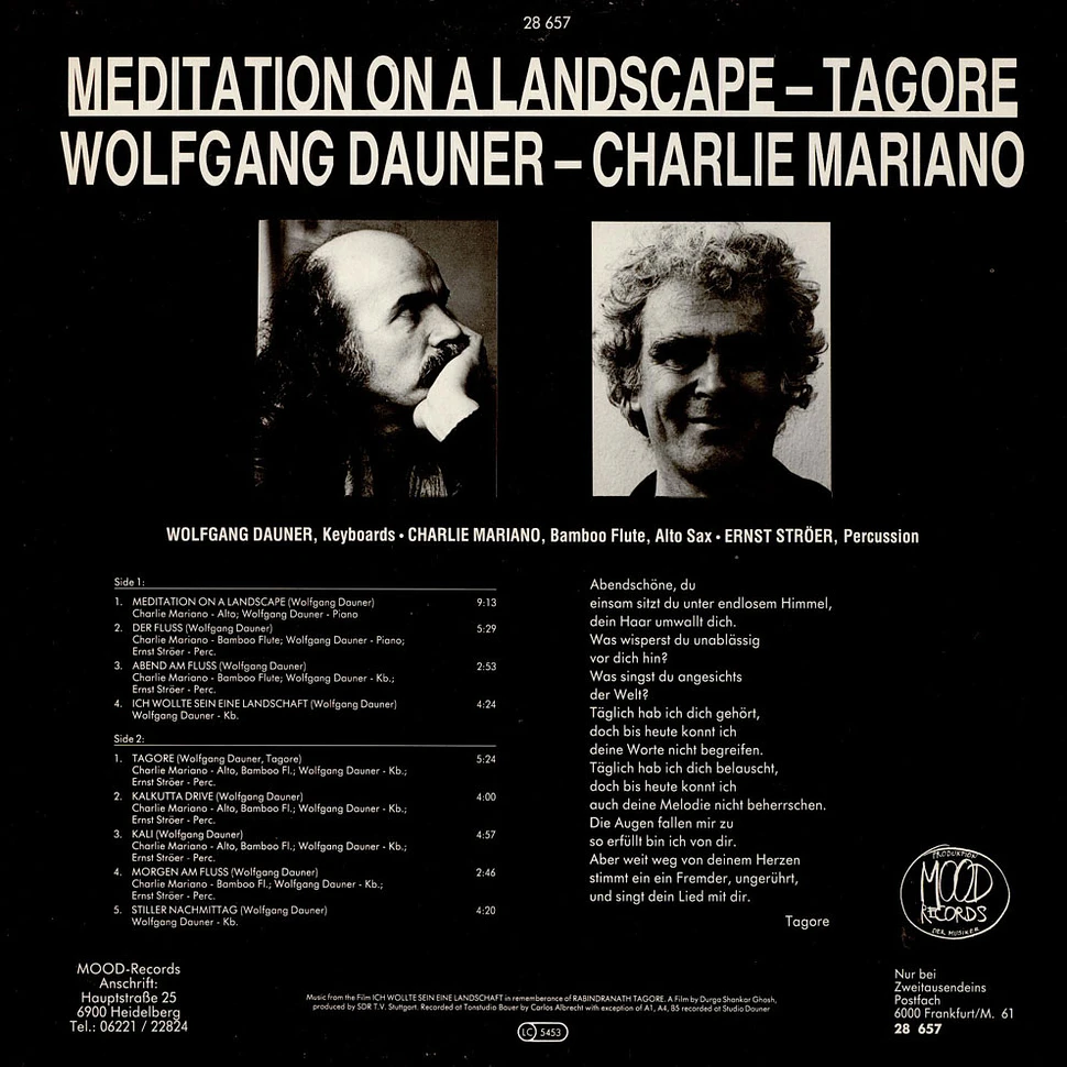 Wolfgang Dauner - Charlie Mariano - Meditation On A Landscape - Tagore