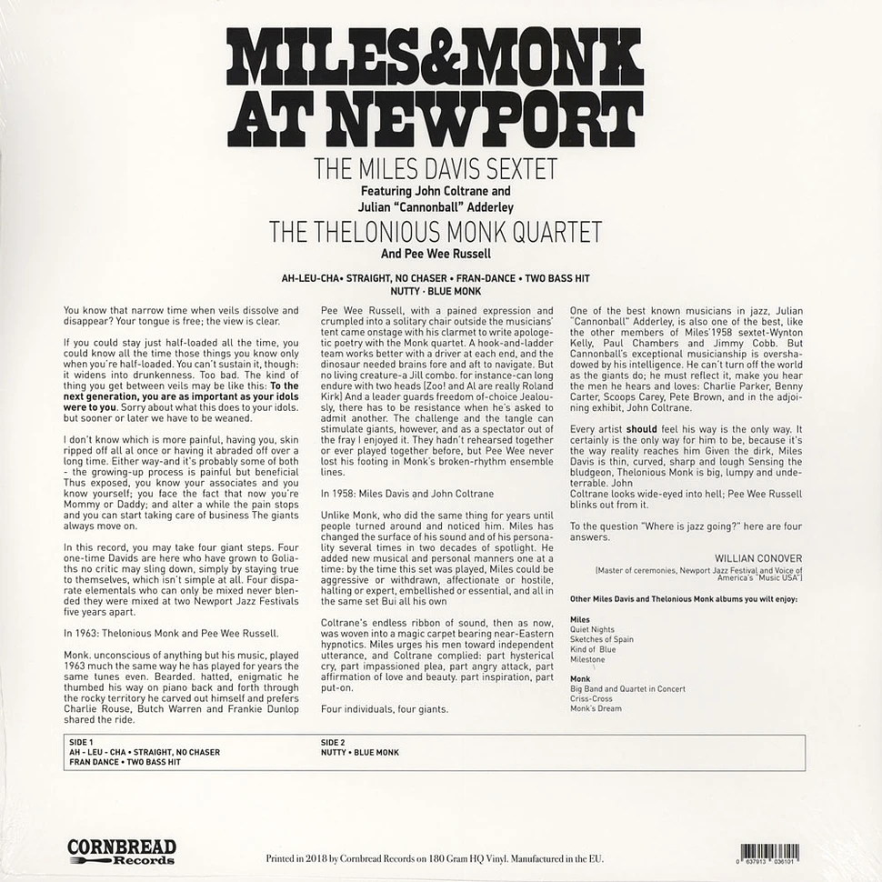 Miles Davis & Thelonius Monk - Miles & Monk At Newport