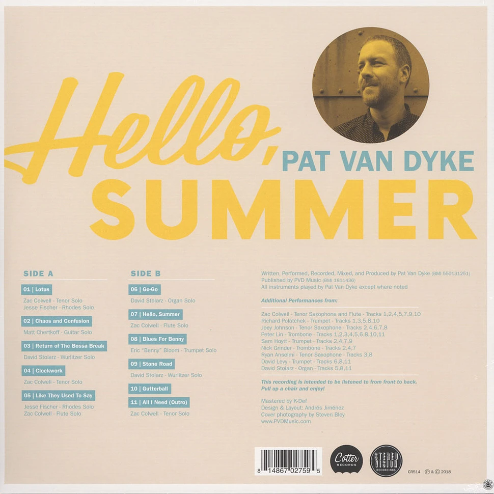 Pat Van Dyke - Hello, Summer Blue Vinyl Edition