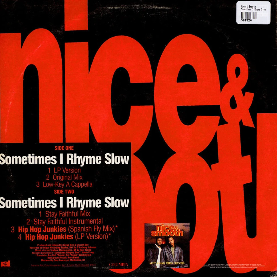Nice & Smooth - Sometimes I Rhyme Slow