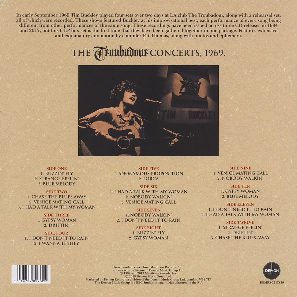 Tim Buckley - The Troubadour Concerts