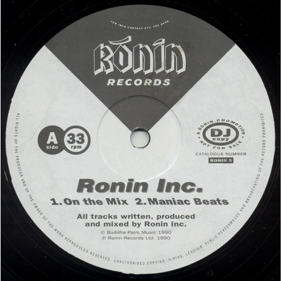 Ronin Inc. - On The Mix / Ronin Step