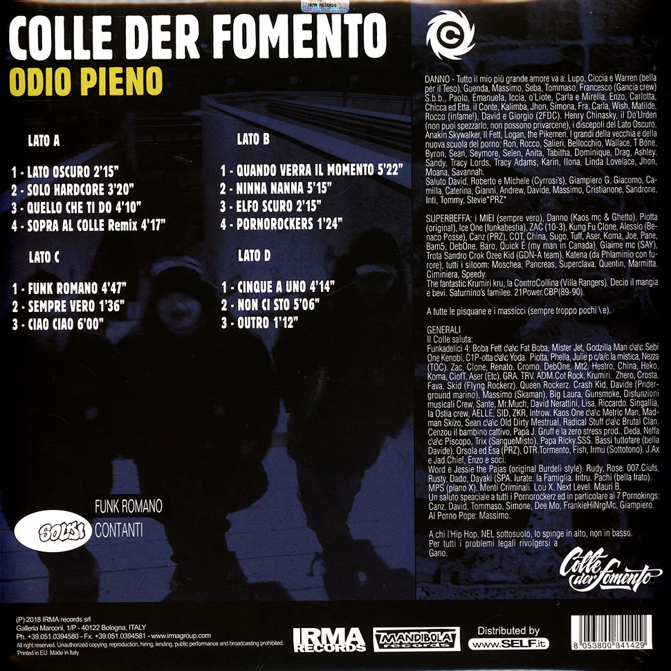 Colle Der Fomento - Odio Pieno