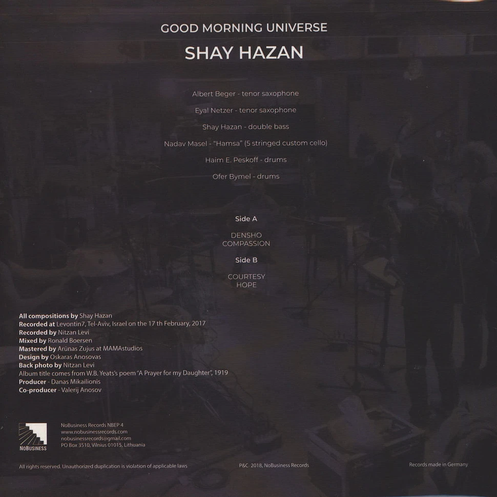 Shay Hazan/ Albert Beger/ Eyal Netzer/ Nadav Masel/ Haim E. Peskoff/ Ofer Bymel - Good Morning Universe