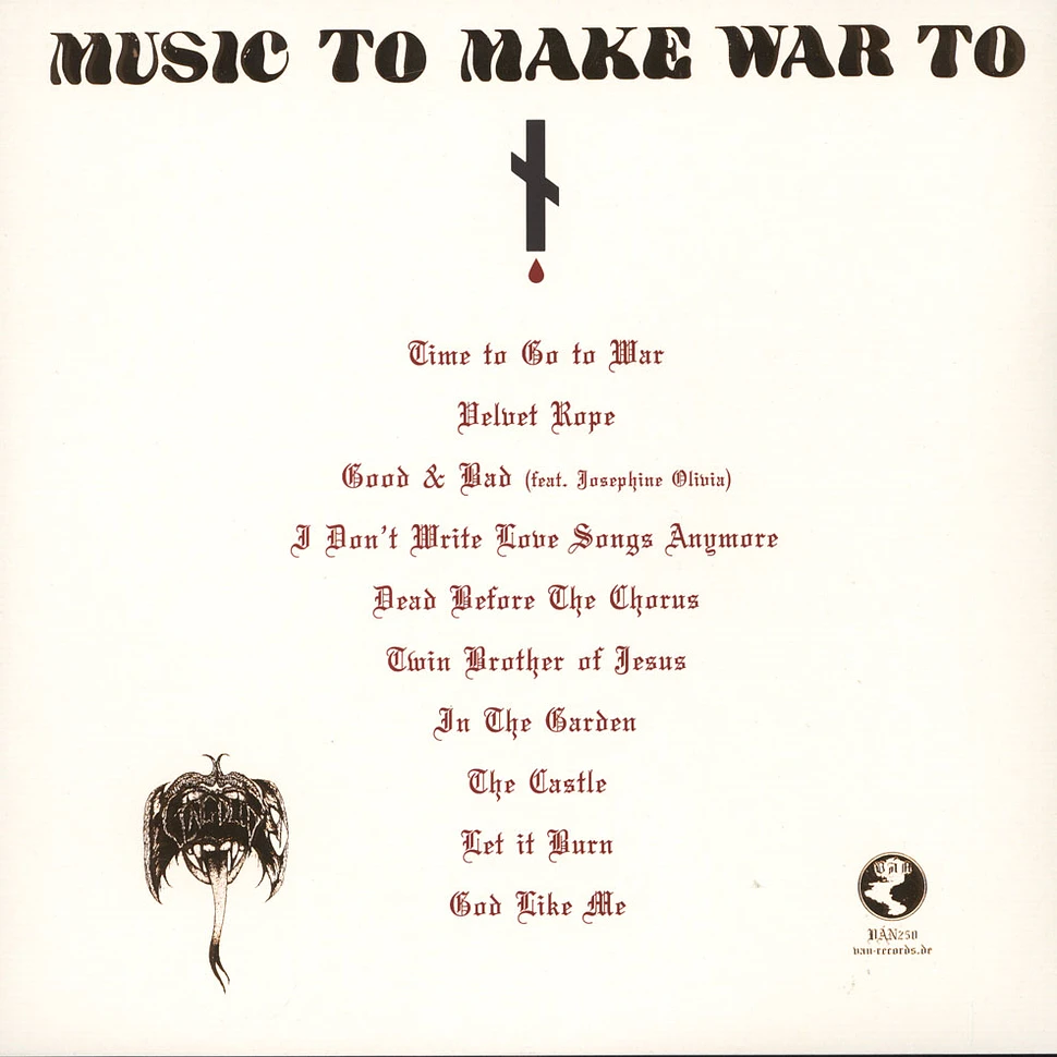 King Dude - Music To Make War To White Vinyl Edition
