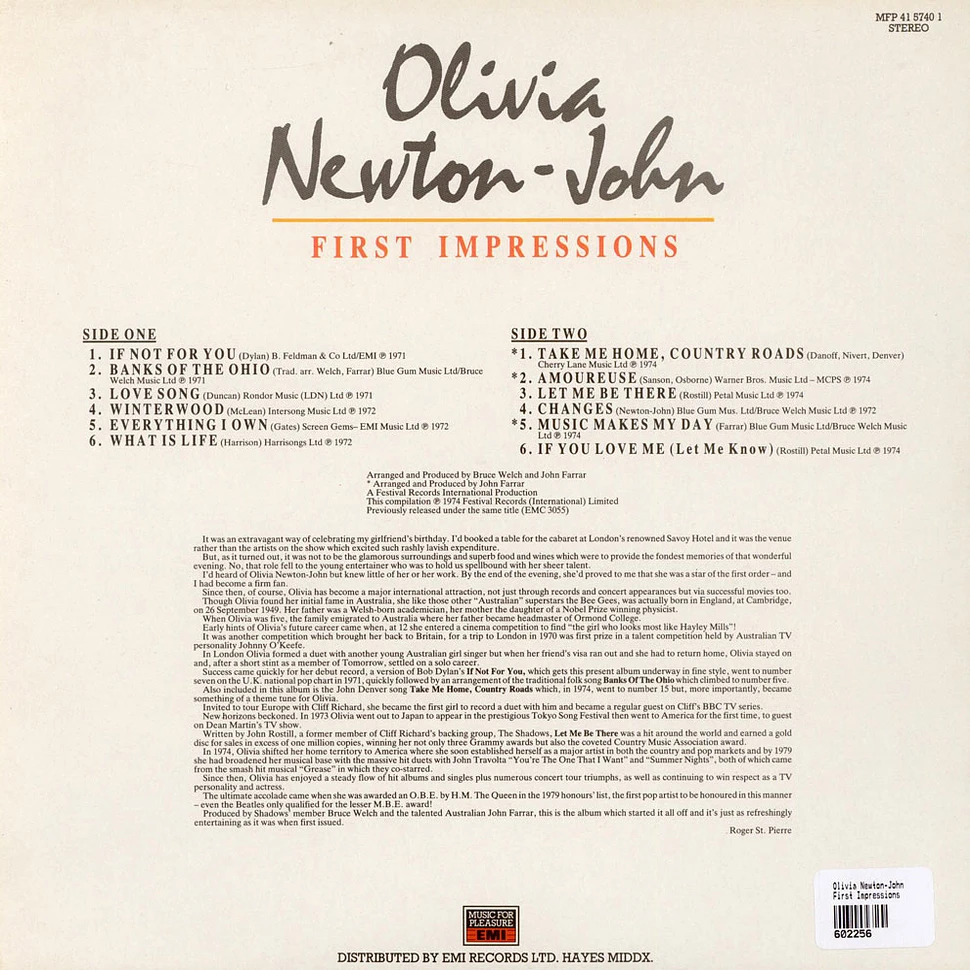 Olivia Newton-John - First Impressions
