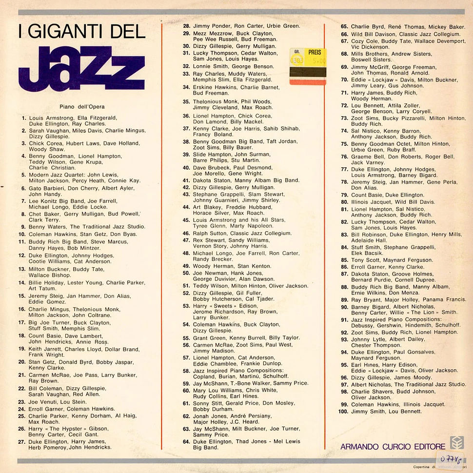 Duke Ellington / Johnny Hodges / Cootie Williams / Cat Anderson - I Giganti Del Jazz Vol. 12