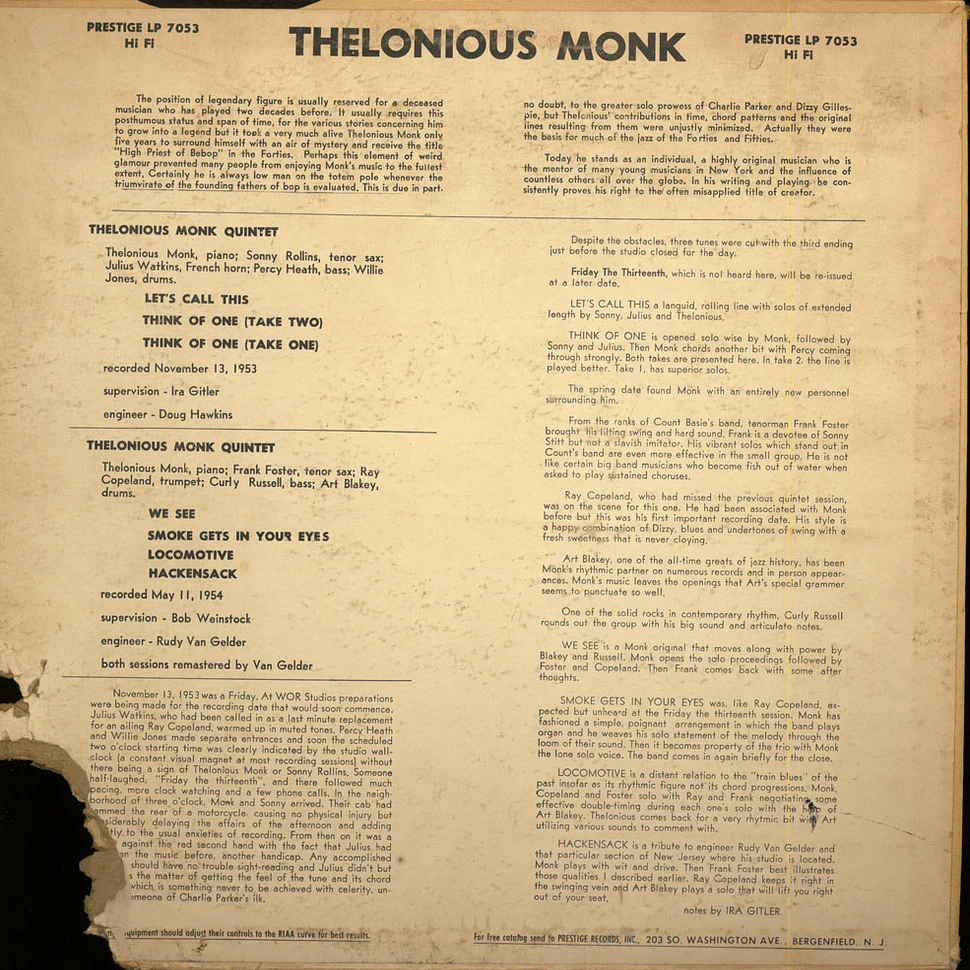 Thelonious Monk - Monk