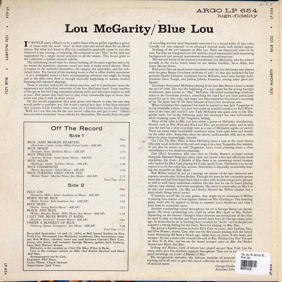 The Lou McGarity Big Eight - Blue Lou