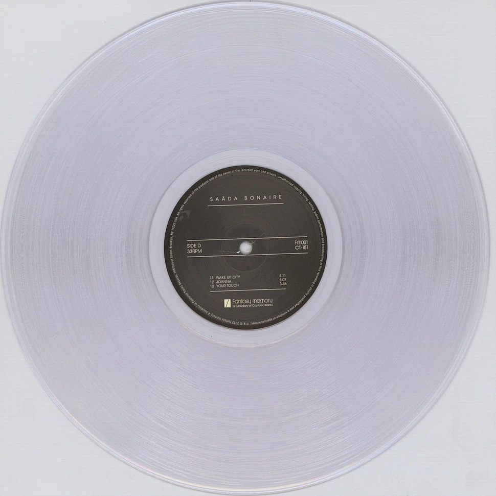 Saada Bonaire - Saada Bonaire Clear Vinyl Edition